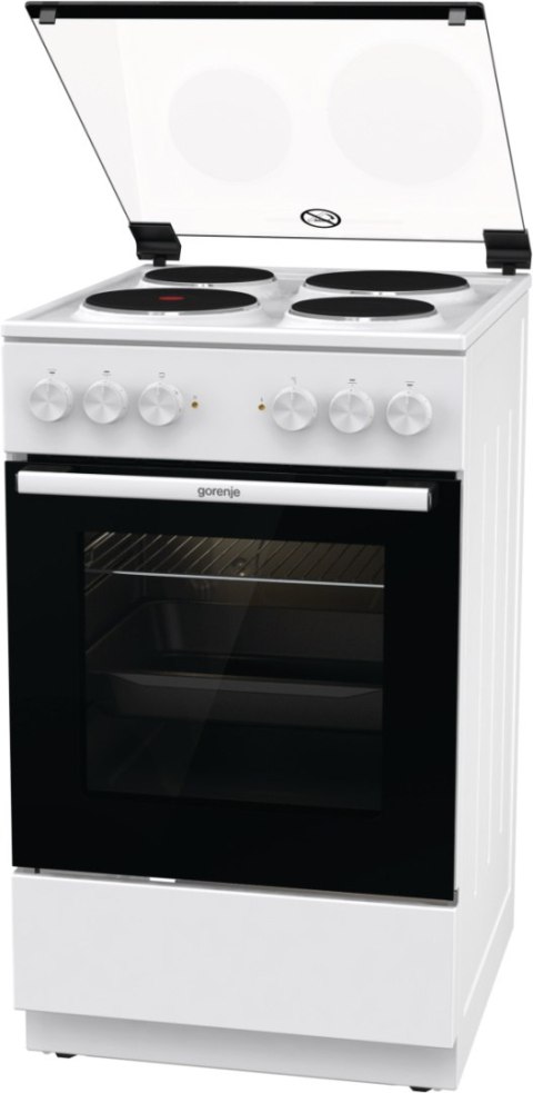 Gorenje Cooker | GE5A21WH | Hob type Electric | Oven type Electric | White | Width 50 cm | Grilling | Depth 59.4 cm | 68 L Gorenje Cooker | GE5A21WH | Hob type Electric | Oven type Electric | White | Width 50 cm | Grilling | Depth 59.4 cm | 68 L