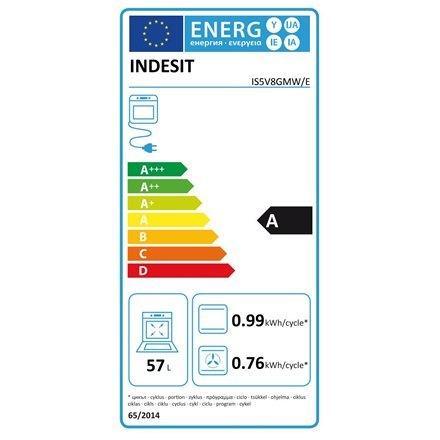 INDESIT | Kuchenka | IS5V8GMW/E | Typ płyty Vitroceramic | Typ piekarnika Electric | Biały | Szerokość 50 cm | Grillowanie | Głę INDESIT | Kuchenka | IS5V8GMW/E | Typ płyty Vitroceramic | Typ piekarnika Electric | Biały | Szerokość 50 cm | Grillowanie | Głę