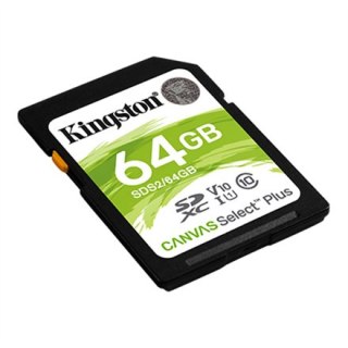 Kingston Canvas Select | Karta pamięci flash | 64 GB | Karta pamięci SDXC UHS-I | Klasa prędkości wideo V10 / UHS-I U1 / Class10