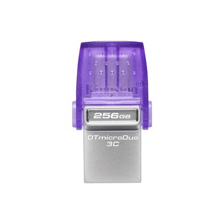 Kingston | DataTraveler | DT Micro Duo 3C | 256 GB | USB Type-C i Type-A | Fioletowy Kingston | DataTraveler | DT Micro Duo 3C | 256 GB | USB Type-C i Type-A | Fioletowy