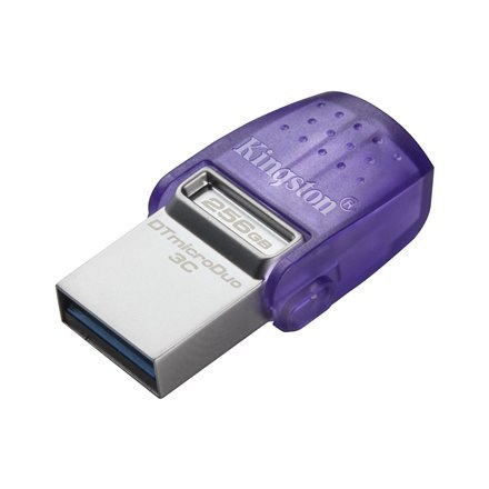 Kingston | DataTraveler | DT Micro Duo 3C | 256 GB | USB Type-C i Type-A | Fioletowy Kingston | DataTraveler | DT Micro Duo 3C | 256 GB | USB Type-C i Type-A | Fioletowy