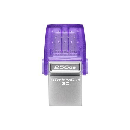 Kingston | DataTraveler | DT Micro Duo 3C | 256 GB | USB Type-C i Type-A | Fioletowy Kingston | DataTraveler | DT Micro Duo 3C | 256 GB | USB Type-C i Type-A | Fioletowy