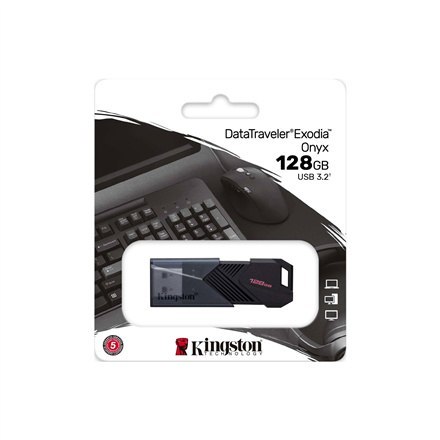 Kingston | DataTraveler | Exodia Onyx | 128 GB | USB 3.2 | Czarny Kingston | DataTraveler | Exodia Onyx | 128 GB | USB 3.2 | Czarny