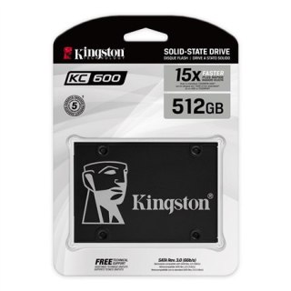 Kingston | Dysk półprzewodnikowy | 512 GB | KC600 | 2,5" | SATA 6 Gb/s
