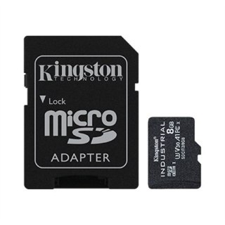 Kingston Industrial | Karta pamięci flash | 8 GB | Karta pamięci microSDHC UHS-I | Klasa prędkości A1 / Klasa wideo V30 / UHS-I