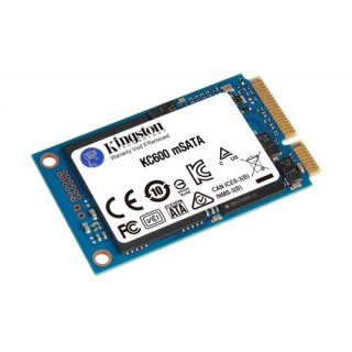 Kingston | KC600 | 512 GB | Format SSD | Interfejs SSD mSATA | Prędkość odczytu 550 MB/s | Prędkość zapisu 520 MB/s