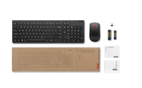 Klawiatura i mysz bezprzewodowa Lenovo Essential Wireless Combo Gen2 | Zestaw klawiatury i myszy | 2,4 GHz | Estoński | Czarny Klawiatura i mysz bezprzewodowa Lenovo Essential Wireless Combo Gen2 | Zestaw klawiatury i myszy | 2,4 GHz | Estoński | Czarny