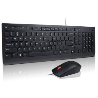 Lenovo Essential Wired Keyboard and Mouse Combo AI U.S. English with Euro symbol (103P) | Lenovo