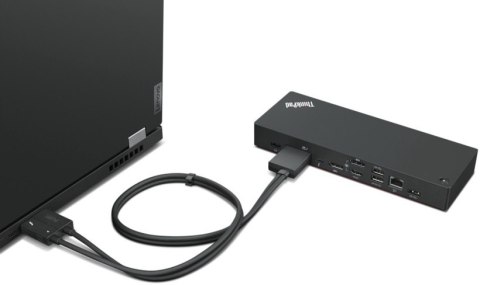 Lenovo | ThinkPad Thunderbolt 4 Workstation Dock | Stacja dokująca | Porty Ethernet LAN (RJ-45) 1 | Porty DisplayPort 2 | Porty Lenovo | ThinkPad Thunderbolt 4 Workstation Dock | Stacja dokująca | Porty Ethernet LAN (RJ-45) 1 | Porty DisplayPort 2 | Porty