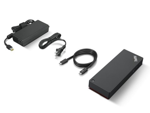 Lenovo | ThinkPad | Uniwersalna stacja dokująca Thunderbolt 4 | Stacja dokująca | Porty Ethernet LAN (RJ-45) 1 | Porty DisplayPo Lenovo | ThinkPad | Uniwersalna stacja dokująca Thunderbolt 4 | Stacja dokująca | Porty Ethernet LAN (RJ-45) 1 | Porty DisplayPo