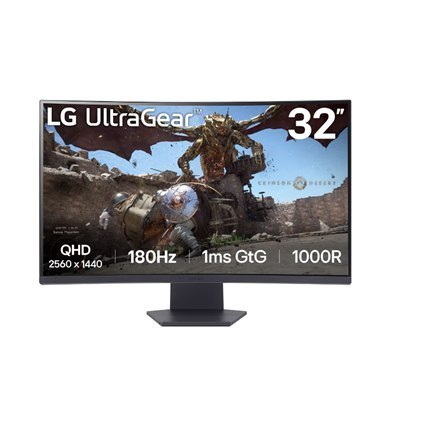 LG 32GS60QC-B | 32 " | VA | QHD | 16:9 | 180 Hz | 1 ms | 2560 x 1440 pixels | 300 cd/m² | HDMI ports quantity 2 LG 32GS60QC-B | 32 " | VA | QHD | 16:9 | 180 Hz | 1 ms | 2560 x 1440 pixels | 300 cd/m² | HDMI ports quantity 2