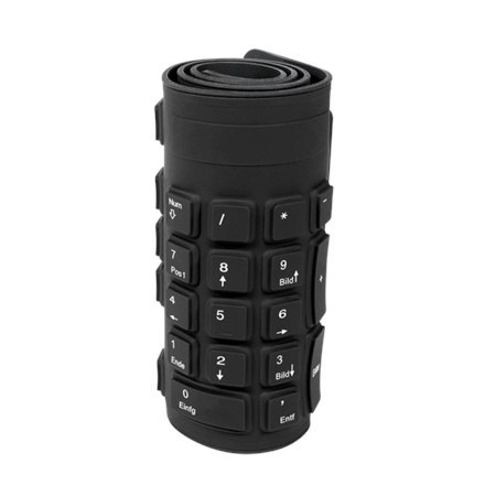 Logilink | Elastyczna wodoodporna klawiatura USB + PS/2 | ID0019A | Elastyczna klawiatura | Przewodowa | DE | Czarna Logilink | Elastyczna wodoodporna klawiatura USB + PS/2 | ID0019A | Elastyczna klawiatura | Przewodowa | DE | Czarna