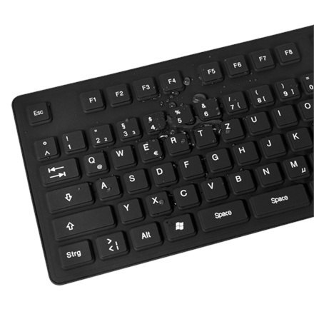 Logilink | Elastyczna wodoodporna klawiatura USB + PS/2 | ID0019A | Elastyczna klawiatura | Przewodowa | DE | Czarna Logilink | Elastyczna wodoodporna klawiatura USB + PS/2 | ID0019A | Elastyczna klawiatura | Przewodowa | DE | Czarna