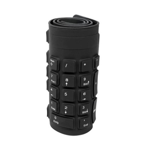 Logilink | Elastyczna wodoodporna klawiatura USB + PS/2 | ID0019A | Elastyczna klawiatura | Przewodowa | DE | Czarna Logilink | Elastyczna wodoodporna klawiatura USB + PS/2 | ID0019A | Elastyczna klawiatura | Przewodowa | DE | Czarna
