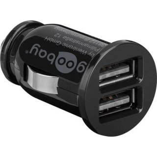 Ładowarka samochodowa Goobay 58912 z dwoma portami USB, czarna