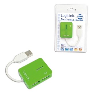 LogiLink Smile | 4-portowy koncentrator USB2.0 | Koncentrator - 4 porty | USB 1.1, USB 2.0