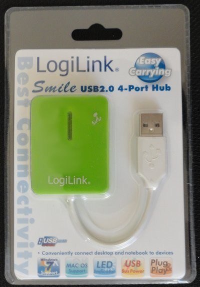 LogiLink Smile | 4-portowy koncentrator USB2.0 | Koncentrator - 4 porty | USB 1.1, USB 2.0 LogiLink Smile | 4-portowy koncentrator USB2.0 | Koncentrator - 4 porty | USB 1.1, USB 2.0