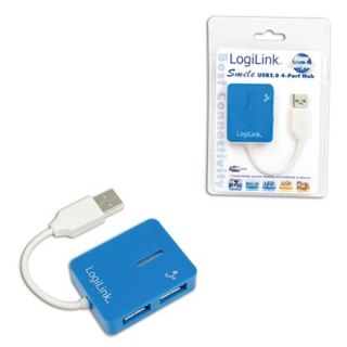 LogiLink Smile | 4-portowy koncentrator USB2.0 | Koncentrator - 4 porty | USB 1.1, USB 2.0
