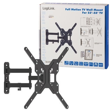 Logilink BP0016 Uchwyt ścienny TV, 23"-55", pochylenie +15°-15°, obrót +-90°, 395mm | Logilink Logilink BP0016 Uchwyt ścienny TV, 23"-55", pochylenie +15°-15°, obrót +-90°, 395mm | Logilink