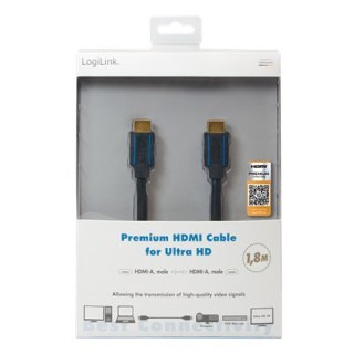 Logilink | Męski | 19-pinowy HDMI Typ A | Męski | 19-pinowy HDMI Typ A | 3 m | Czarny