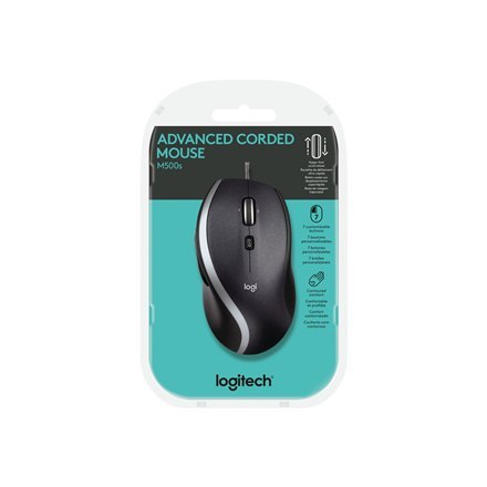 Logitech | Advanced Corded Mouse | M500s | Optical Mouse | Wired | Black Logitech | Advanced Corded Mouse | M500s | Optical Mouse | Wired | Black