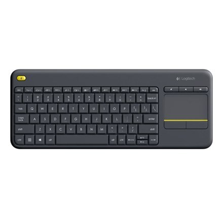 Logitech | K400 Plus | Klawiatura z gładzikiem | Bezprzewodowa | NL | Czarna | Port USB | 380 g Logitech | K400 Plus | Klawiatura z gładzikiem | Bezprzewodowa | NL | Czarna | Port USB | 380 g