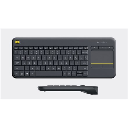 Logitech | K400 Plus | Klawiatura z gładzikiem | Bezprzewodowa | NL | Czarna | Port USB | 380 g Logitech | K400 Plus | Klawiatura z gładzikiem | Bezprzewodowa | NL | Czarna | Port USB | 380 g
