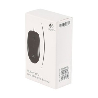 Logitech | Mysz | B100 | Przewodowa | Czarna