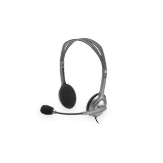 Logitech | Stereofoniczny zestaw słuchawkowy | H111 | Wbudowany mikrofon | 3,5 mm | Szary