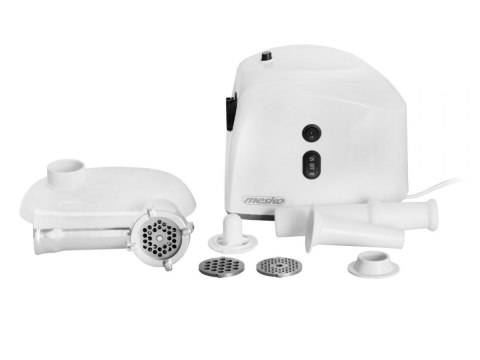 Maszynka do mielenia mięsa Mesko MS 4805, moc 600W, misa, sitko średniej wielkości, sitko do mielenia mięsa, sitko do maku, tłok Maszynka do mielenia mięsa Mesko MS 4805, moc 600W, misa, sitko średniej wielkości, sitko do mielenia mięsa, sitko do maku, tłok