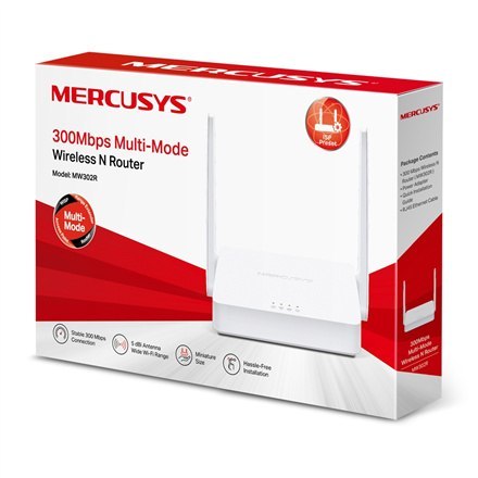Mercusys MW302R - router bezprzewodowy - Wi-Fi - desktop | 2.4 GHz Mercusys MW302R - router bezprzewodowy - Wi-Fi - desktop | 2.4 GHz