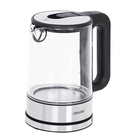 Mesko | Czajnik | MS 1301b | Elektryczny | 1850 W | 1,7 L | Szkło/stal nierdzewna | Podstawa obrotowa 360° | Czarny Mesko | Czajnik | MS 1301b | Elektryczny | 1850 W | 1,7 L | Szkło/stal nierdzewna | Podstawa obrotowa 360° | Czarny