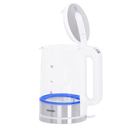 Mesko | Czajnik | MS 1301w | Elektryczny | 1850 W | 1,7 L | Szkło/stal nierdzewna | Podstawa obrotowa 360° | Biały Mesko | Czajnik | MS 1301w | Elektryczny | 1850 W | 1,7 L | Szkło/stal nierdzewna | Podstawa obrotowa 360° | Biały