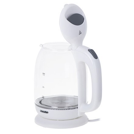 Mesko | Czajnik | MS 1302w | Elektryczny | 2200 W | 1,7 L | Szklany | Podstawa obrotowa 360° | Biały Mesko | Czajnik | MS 1302w | Elektryczny | 2200 W | 1,7 L | Szklany | Podstawa obrotowa 360° | Biały