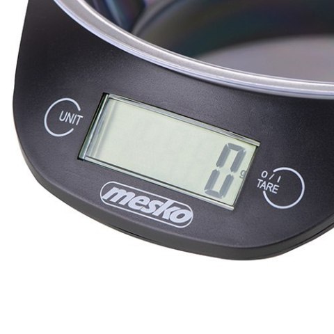 Mesko | Waga kuchenna z miską | MS 3164 | Maksymalna waga (udźwig) 5 kg | Podziałka 1 g | Typ wyświetlacza LCD | Czarny Mesko | Waga kuchenna z miską | MS 3164 | Maksymalna waga (udźwig) 5 kg | Podziałka 1 g | Typ wyświetlacza LCD | Czarny