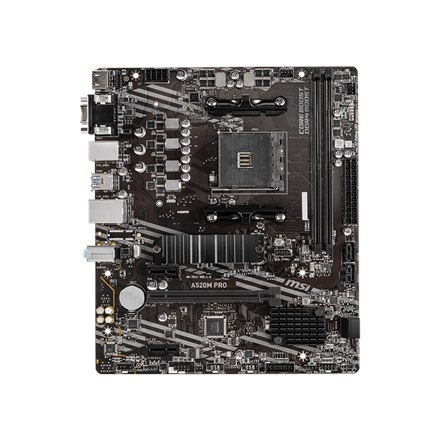 MSI | A520M PRO | Rodzina procesorów AMD | Gniazdo procesora AM4 | DDR4 | Gniazda pamięci 2 | Liczba złączy SATA | Chipset AMD A MSI | A520M PRO | Rodzina procesorów AMD | Gniazdo procesora AM4 | DDR4 | Gniazda pamięci 2 | Liczba złączy SATA | Chipset AMD A
