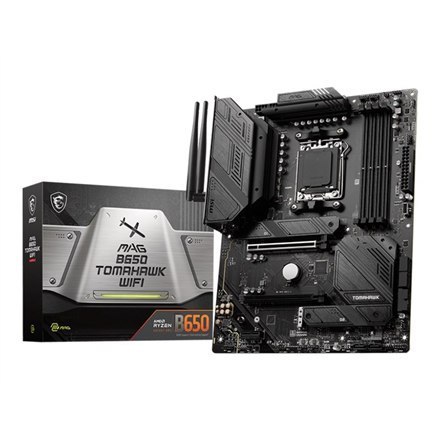MSI | MAG B650 TOMAHAWK WIFI | Gniazdo procesora Socket AM5 | Typ chipsetu AMD B650 | Obsługiwana technologia pamięci RAM DDR5 S MSI | MAG B650 TOMAHAWK WIFI | Gniazdo procesora Socket AM5 | Typ chipsetu AMD B650 | Obsługiwana technologia pamięci RAM DDR5 S