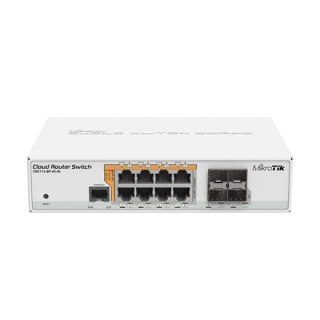 MikroTik Cloud Router Switch CRS112-8P-4S-IN - przełącznik - 12 portów - zarządzany - do montażu w szafie rack