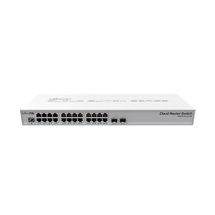 MikroTik Cloud Router Switch CRS326-24G-2S+RM - przełącznik - 24 porty - zarządzany - do montażu w szafie rack MikroTik Cloud Router Switch CRS326-24G-2S+RM - przełącznik - 24 porty - zarządzany - do montażu w szafie rack