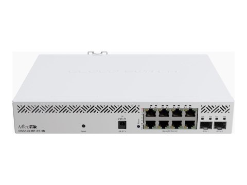 MikroTik | Cloud Router Switch | CSS610-8P-2S+IN | Brak Wi-Fi | Ilość portów 10/100 Mbps (RJ-45) | Porty 10/100/1000 Mbit/s | Po