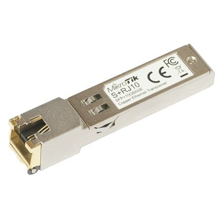 MikroTik | Moduł nadawczo-odbiorczy SFP+ / RJ-45 | S+RJ10 | 10 Gb/s | Maksymalna odległość transferu 200 m MikroTik | Moduł nadawczo-odbiorczy SFP+ / RJ-45 | S+RJ10 | 10 Gb/s | Maksymalna odległość transferu 200 m
