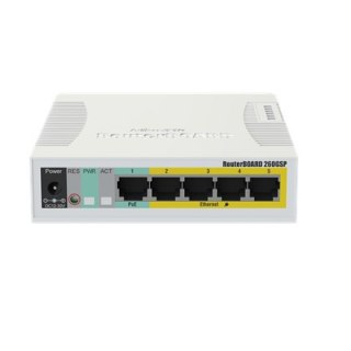 MikroTik RouterBOARD RB260GSP - przełącznik - 6 portów - zarządzany