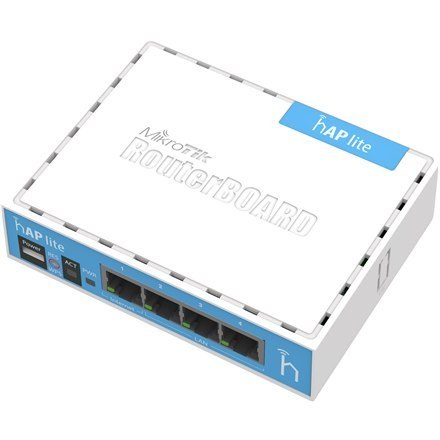 MikroTik RouterBOARD hAP-Lite RB941-2nD - router bezprzewodowy - Wi-Fi - desktop | 4-portowy switch | 2.4 GHz MikroTik RouterBOARD hAP-Lite RB941-2nD - router bezprzewodowy - Wi-Fi - desktop | 4-portowy switch | 2.4 GHz