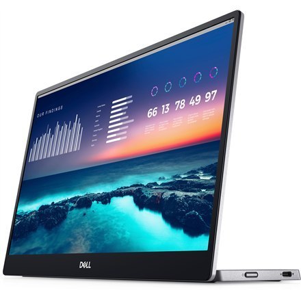 Monitor Dell P1424H o przekątnej 14 cali, dostarcza doskonałą jakość obrazu dzięki technologii LCD i rozdzielczości FHD. Proporc Monitor Dell P1424H o przekątnej 14 cali, dostarcza doskonałą jakość obrazu dzięki technologii LCD i rozdzielczości FHD. Proporc