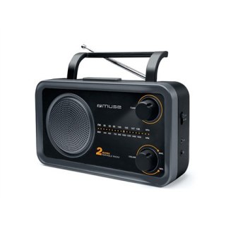 Muse | 2-zakresowe radio przenośne | M-06DS | AUX in | Szary