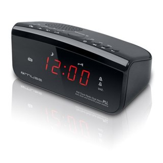 Muse | Radio z zegarem PLL | M-12CR | Funkcja alarmu | Czarny
