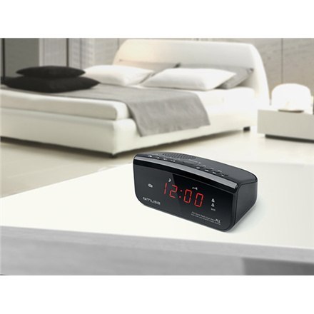 Muse | Radio z zegarem PLL | M-12CR | Funkcja alarmu | Czarny
