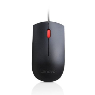 Mysz przewodowa Lenovo Essential USB, 1600 DPI, 1,8 m, 3 przyciski, czarna | Lenovo | Mysz Essential USB | czujnik optyczny | pr
