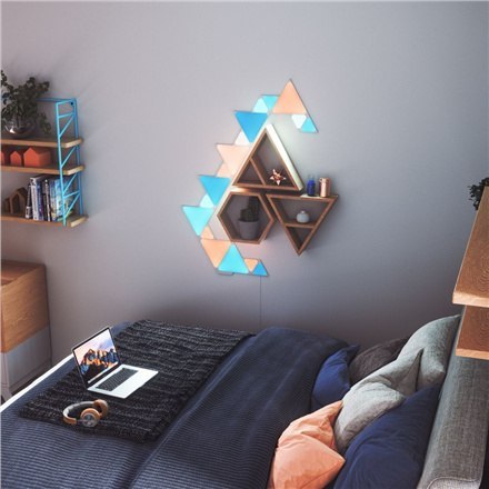 Nanoleaf|Shapes Triangles Mini Expansion Pack (10 paneli)|1 x 0.54 W|16M+ kolorów|2.4GHz WiFi b/g/n; Nanoleaf|Shapes Triangles Mini Expansion Pack (10 paneli)|1 x 0.54 W|16M+ kolorów|2.4GHz WiFi b/g/n;