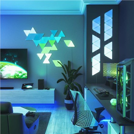 Nanoleaf|Shapes Triangles Mini Expansion Pack (10 paneli)|1 x 0.54 W|16M+ kolorów|2.4GHz WiFi b/g/n; Nanoleaf|Shapes Triangles Mini Expansion Pack (10 paneli)|1 x 0.54 W|16M+ kolorów|2.4GHz WiFi b/g/n;